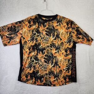 Legendary Whitetails Mens Blaze Fire Antler Camo Performance T-Shirt 2XL Orange